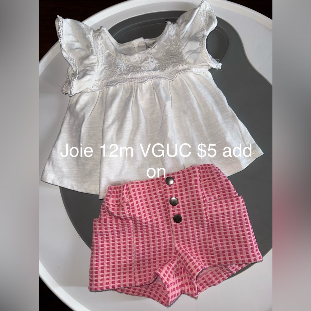 Joie White Baby Top and Shorts Set